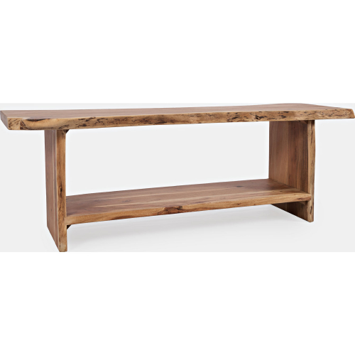 Cooper Live Edge Storage Bench in Natural Solid Acacia